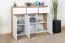 Chambre de jeune - Commode Alard 06, Couleur : Chêne / Blanc - Dimensions : 94 x 120 x 40 cm (H x L x P)