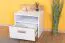 Table de chevet ado Dennis 12 | Esche / Blanc | 51 x 45 x 35 cm | 1 tiroir, design moderne