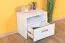 Table de chevet ado Dennis 12 | Esche / Blanc | 51 x 45 x 35 cm | 1 tiroir, design moderne