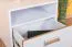 Table de chevet ado Dennis 12 | Esche / Blanc | 51 x 45 x 35 cm | 1 tiroir, design moderne