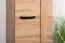 Bureau - Armoire étroite, Couleur: Chêne / Gris - Dimensions: 187 x 45 x 56 cm (H x L x P)