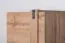 Bureau - Armoire étroite, Couleur: Chêne / Gris - Dimensions: 187 x 45 x 56 cm (H x L x P)