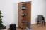 Bureau - Armoire étroite, Couleur: Chêne / Gris - Dimensions: 187 x 45 x 56 cm (H x L x P)