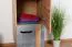 Bureau - Armoire étroite, Couleur: Chêne / Gris - Dimensions: 187 x 45 x 56 cm (H x L x P)