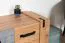 Meuble TV Atule 07, Couleur : Chêne / Gris - Dimensions : 57 x 135 x 42 cm (H x L x P)