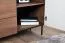 Commode Mairenke 05, Couleur : Noyer / Noir mat - Dimensions : 79 x 150 x 40 cm (H x L x P)
