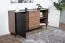Commode Mairenke 05, Couleur : Noyer / Noir mat - Dimensions : 79 x 150 x 40 cm (H x L x P)