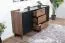 Commode Mairenke 05, Couleur : Noyer / Noir mat - Dimensions : 79 x 150 x 40 cm (H x L x P)