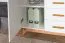 Commode Panduros 09 | Pin blanc & Chêne brun | 93 x 130 x 40 cm | 2 portes, 4 tiroirs