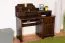 Bureau en couleur noyer Junco 188, pin massif, 106 x 120 x 57 cm, très spacieux, avec 3 tiroirs et 4 compartiments, montage simple et rapide