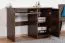 Bureau en pin massif massif couleur noyer Junco 192 - dimensions 75 x 100 x 55 cm