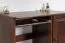 Bureau en pin massif massif couleur noyer Junco 192 - dimensions 75 x 100 x 55 cm
