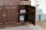 Vitrine spacieuse en pin massif Turakos 08 | Finition noyer | 214 x 150 x 50 cm | 5 portes, 5 tiroirs | Grand espace de rangement