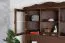 Vitrine spacieuse en pin massif Turakos 08 | Finition noyer | 214 x 150 x 50 cm | 5 portes, 5 tiroirs | Grand espace de rangement