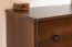Commode robuste en pin massif couleur noyer Junco 144, avec quatre grands tiroirs, 100 x 80 x 42 cm, très bonne finition
