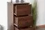 Commode massive en pin massif couleur noyer Junco 150, avec trois tiroirs spacieux, 78 x 40 x 42 cm, très bonne stabilité