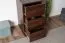 Commode massive en pin massif couleur noyer Junco 150, avec trois tiroirs spacieux, 78 x 40 x 42 cm, très bonne stabilité