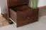Commode massive en pin massif couleur noyer Junco 150, avec trois tiroirs spacieux, 78 x 40 x 42 cm, très bonne stabilité