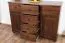 Commode classique en bois massif Junco 163, pin, couleur noyer, 100 x 140 x 42 cm, avec 6 tiroirs et 4 compartiments, montage simple et rapide