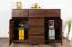 Commode classique en bois massif Junco 163, pin, couleur noyer, 100 x 140 x 42 cm, avec 6 tiroirs et 4 compartiments, montage simple et rapide
