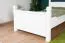 Lit simple blanc en pin massif 101 | 100 x 200 cm | Avec sommier | Grande stabilité | Montage facile