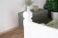 Lit simple blanc en pin massif 101 | 100 x 200 cm | Avec sommier | Grande stabilité | Montage facile