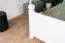 Lit simple blanc en pin massif 101 | 100 x 200 cm | Avec sommier | Grande stabilité | Montage facile