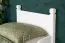 Lit simple blanc en pin massif 101 | 100 x 200 cm | Avec sommier | Grande stabilité | Montage facile