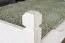Lit simple blanc en pin massif 101 | 100 x 200 cm | Avec sommier | Grande stabilité | Montage facile
