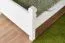 Lit simple blanc en pin massif 101 | 100 x 200 cm | Avec sommier | Grande stabilité | Montage facile