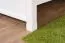 Lit simple blanc en pin massif 101 | 100 x 200 cm | Avec sommier | Grande stabilité | Montage facile