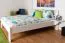 Lit blanc pour adolescents en hêtre massif 114, sommier à lattes inclus, dimensions du matelas 160 x 200 cm, montage simple et rapide, stable et durable