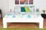 Lit blanc pour adolescents en hêtre massif 114, sommier à lattes inclus, dimensions du matelas 160 x 200 cm, montage simple et rapide, stable et durable