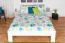 Lit blanc pour adolescents en hêtre massif 114, sommier à lattes inclus, dimensions du matelas 160 x 200 cm, montage simple et rapide, stable et durable