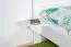 Lit double blanc en hêtre massif 114, lit d'appoint, sommier à lattes inclus, surface de couchage 180 x 200 cm, robuste et stable, finition de qualité, montage facile