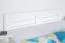 Lit double blanc en hêtre massif 114, lit d'appoint, sommier à lattes inclus, surface de couchage 180 x 200 cm, robuste et stable, finition de qualité, montage facile