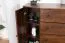 Commode moderne en pin massif Junco 166, 100 x 140 x 47 cm, couleur noyer, avec 4 tiroirs et 6 compartiments, bois de grande qualité, finition professionnelle