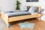 Bois massif Lit Pin 160 x 200 cm Naturel avec sommier à lattes