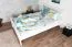 Lit junior élégant en pin massif 69 | Blanc | 160 x 200 cm | Inclus sommier | Montage rapide