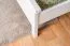 Lit junior moderne en pin massif 69 | Blanc | 180 x 200 cm | Inclus sommier | Haute stabilité