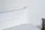 Lit simple blanc, lit d'appoint moderne en pin massif 78, sommier à lattes inclus, surface de couchage 80 x 200 cm, stable et durable