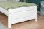 Lit simple blanc, lit d'appoint moderne en pin massif 78, sommier à lattes inclus, surface de couchage 80 x 200 cm, stable et durable