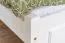 Lit simple blanc, lit d'appoint moderne en pin massif 78, sommier à lattes inclus, surface de couchage 80 x 200 cm, stable et durable