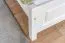 Lit simple blanc, lit d'appoint moderne en pin massif 78, sommier à lattes inclus, surface de couchage 80 x 200 cm, stable et durable