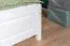 Lit simple blanc, lit d'appoint moderne en pin massif 78, sommier à lattes inclus, surface de couchage 80 x 200 cm, stable et durable