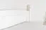 Lit enfant moderne blanc | Pin massif | 140 x 200 cm | Avec sommier | Design épuré et robuste