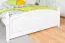 Lit enfant moderne blanc | Pin massif | 140 x 200 cm | Avec sommier | Design épuré et robuste