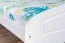 Lit enfant blanc en bois massif | Design moderne | Sommier inclus | 140 x 200 cm | Montage facile