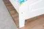 Lit enfant blanc en bois massif | Design moderne | Sommier inclus | 140 x 200 cm | Montage facile