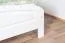 Lit double moderne, lit d'appoint en pin massif 87, en blanc, sommier à lattes inclus, dimensions du matelas 160 x 200 cm, finition de haute qualité